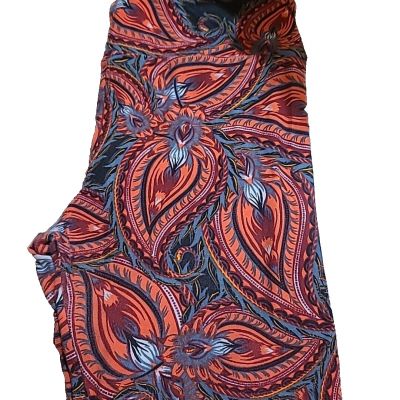 LuLaRoe Paisley TC Leggings Vintage Print Bright Beautiful